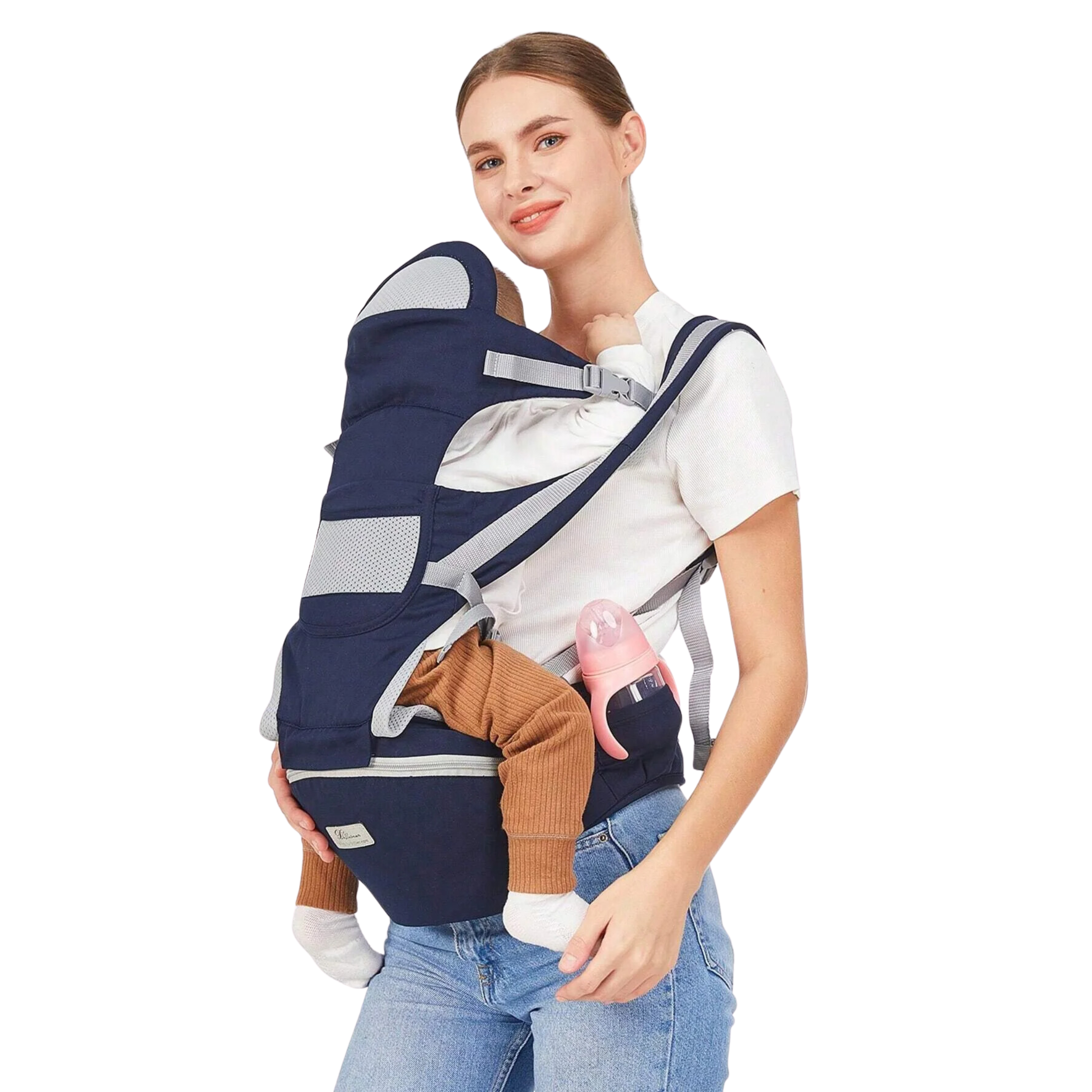 Adjustable Baby Carrier With Hip Seat